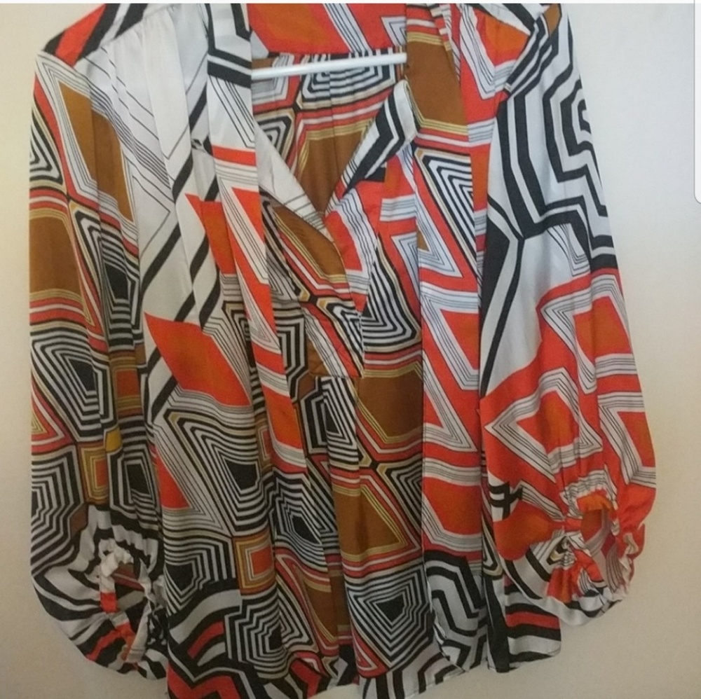 Geo print blouse